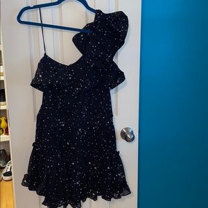 Black Star One Shoulder Dress